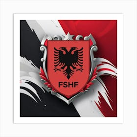 Albania National Football Team Logo Wall Art 8 Art Print