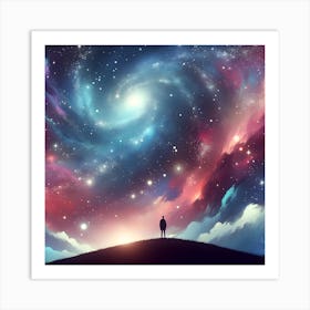 Galaxy Background Art Print
