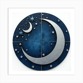 islamic Moon And Stars Art Print