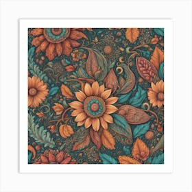 Floral Pattern 19 Art Print