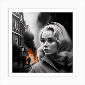 Leaving past behind!Lady London Streets Art Print