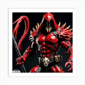 Red Skeleton Art Print