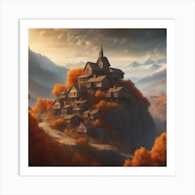 Village In The Mountains 10 Art Print