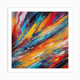 Feathery Abstract Painting Art Print