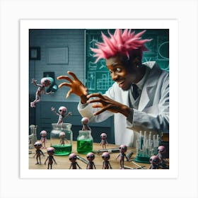 Aliens In The Lab Art Print