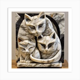 Cat Family Art Print