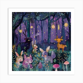 Night Forest Art Print