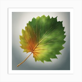 Leaf green and yellow Art Print