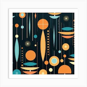 Retro Space Art Print