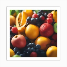 Colorful Fruit Art Print