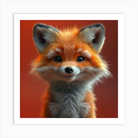 Cute Fox 3 Art Print