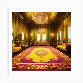 Futuristic Beautiful French Mansion Interior Glamo (23) Art Print