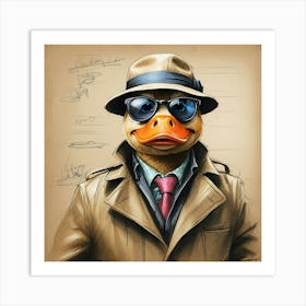 Detective Duck 7 Art Print