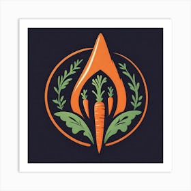 Carrots On Fire Art Print