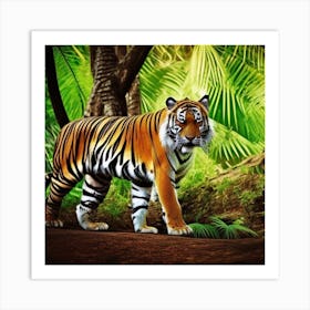 Tiger In The Jungle Art Print