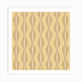 Brown Retro Pattern 07 Art Print