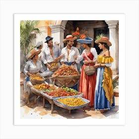 Latin Market Art Print