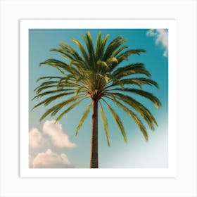 Leonardo Phoenix A Majestic Palm Tree Stands Tall Against A Vi 2 Art Print