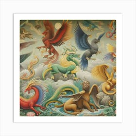 Chinese Dragons Art Print