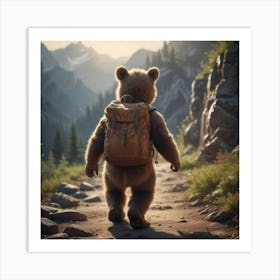 Bear Walks Away Art Print