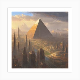 Pyramids Of Giza Art Print