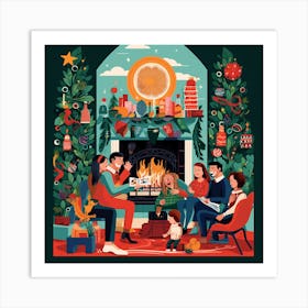 Christmas At Home Art Print