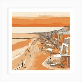 Default Abstract Illustration Of South end On Sea Beach Essex art print 5 Art Print