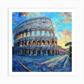 Colosseum Watercolour Painting 2 Art Print