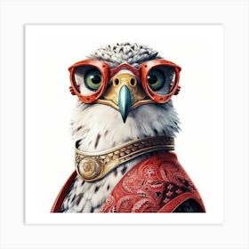 Eagle With Glasses Art Print