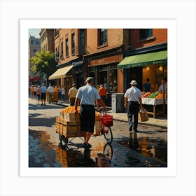 Street Scene In New York City Art Print