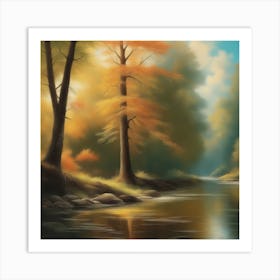 River In Autumn Art Print