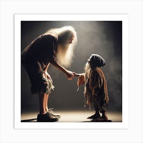 Old Man And Young Man Art Print