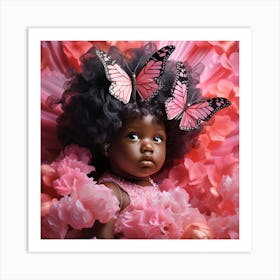 Butterfly Girl 2 Art Print