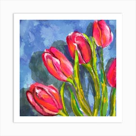 Tulips Square Art Print