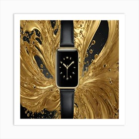 Gold Apple Watch Art Print