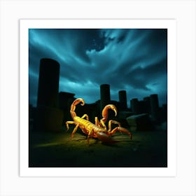 Scorpion In The Dark Art Print