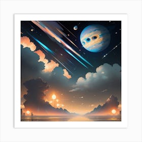 Planets In Space Art Print