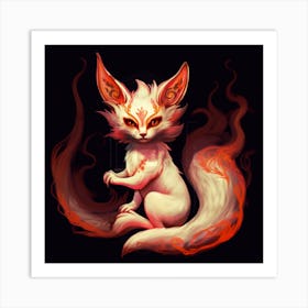 Fire Fox Art Print