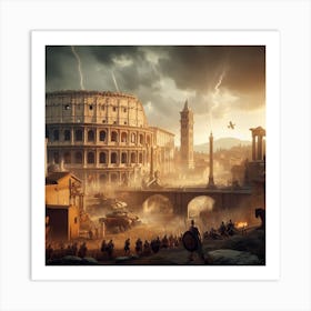 Battle Of Rome 1 Art Print