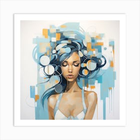 'Blue Girl' 2 Art Print