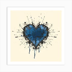 Blue Heart 1 Art Print