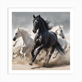 Horses Galloping Art Print