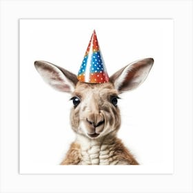 Birthday Kangaroo 3 Art Print