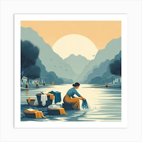 Flowing Cleanliness Art Print