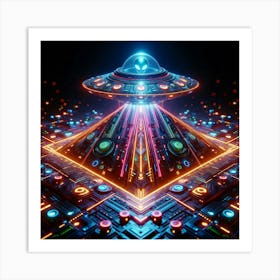 Alien Spaceship 9 Art Print