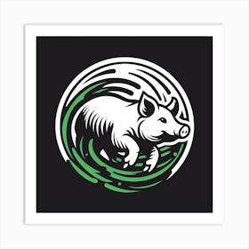 Pig Logo 7 Art Print