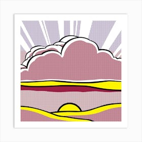 SUNSET| LICHTENSTEIN DIGITAL REPLICA Art Print