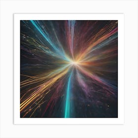 Abstract Space Burst 1 Art Print