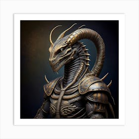 Firefly Regal Hybrid Scorpion Human Surreal Portrait 36801 (2) Art Print