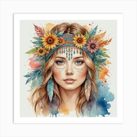 Bohemian Girl 1 Art Print